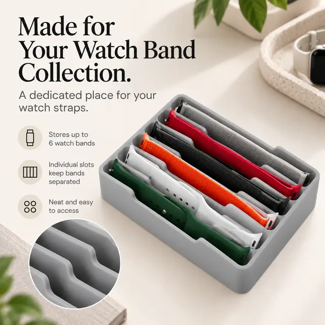 Apple Watch Strap Organiser Tray 6 Slot Design
